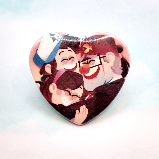 Stan Hug | Glitter Heart Button