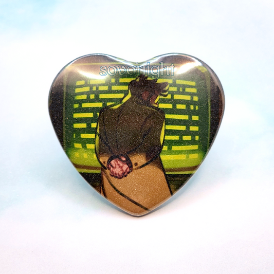 Ford Foreboding | Glitter Heart Button