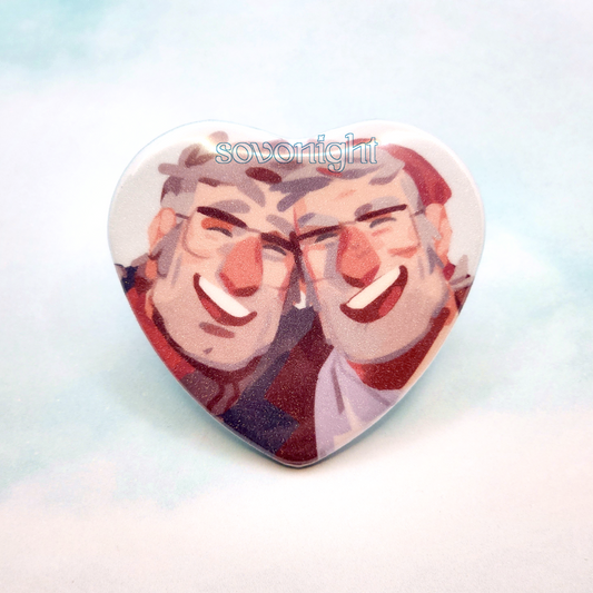 Sailing Stans | Glitter Heart Button