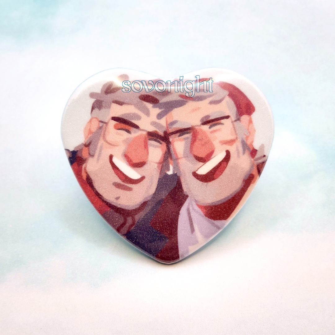 Sailing Stans | Glitter Heart Button