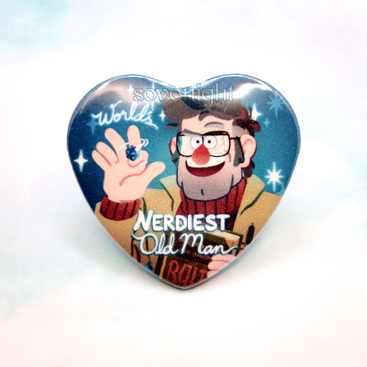 Ford Nerd | Glitter Heart Button